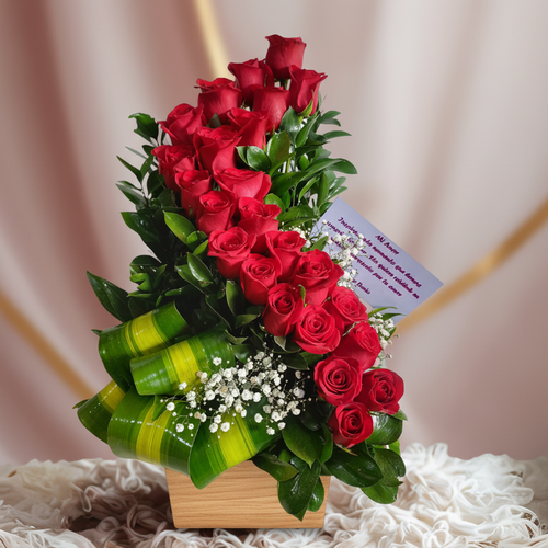 Floral Arrangement with Spiral Roses