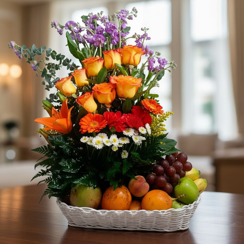 Floral Arrangement with Hadar Fruits