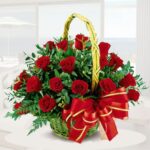 DR035 Canasta Floral con 24 Rosas0